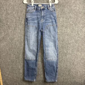 Molly Yeh Jeans Womens Size 2 Blue Double Front Knee Farmcore Homesteading